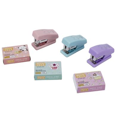 China Plastic mini stapler office&student staples set 24/6 26/6 stapler promotion gift for sale