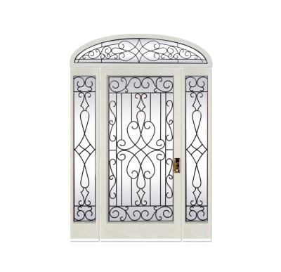 China 18mm Schmiedeeisen-Glas-Front Door With Iron Classic-Art Zoll-22x10 zu verkaufen