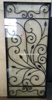 China 8X8 milímetro Front Iron Doors With Glass introduz a resistência de erosão 1.8m do ferro forjado à venda