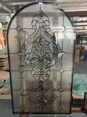 China Overspande Leaded Glas van Grey Caming Decorative Front Door Tussenvoegsels Te koop