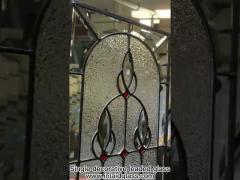 Single decorative leaded glass for cabinet door