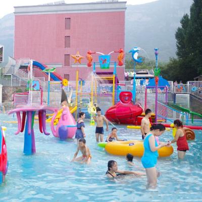 China Customized Spray Park Equipment Family Interactive Water Slide Anti UV for sale