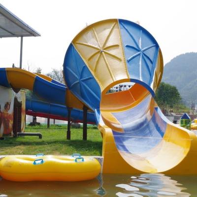 China 360 Guests/Hr Children Water Slide Trumpet Fibreglass Water Slides for sale