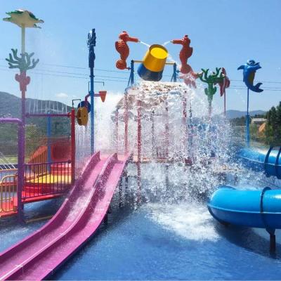 China ISO9001 Certified Outdoor Splash Park Equipment With Straight Slide for sale