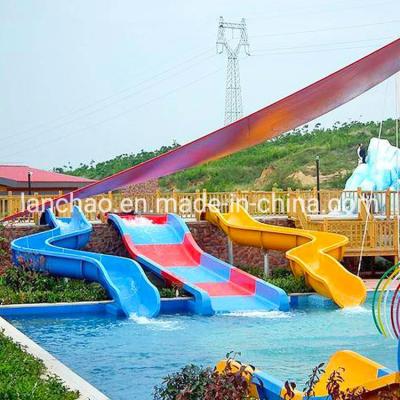 China Colorful Fiberglass Water Tube Slide For Kids Park Playground Humanization Design for sale