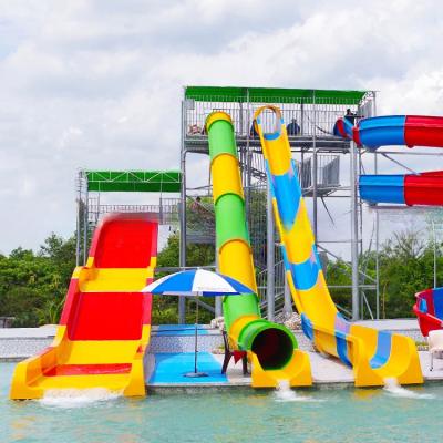 China Fiberglass Body Amusement Park Water Slide 120-180 Guests/Hr for sale