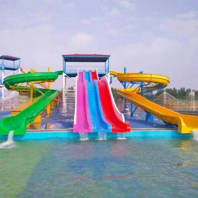 China Commercial Water Park Slides Rainbow Spiral Waterslide Hot DIP Galvanizing for sale