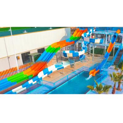 China Customized Swimming Pool Racing Water Slide Spiral Water Slide 5m Height for sale