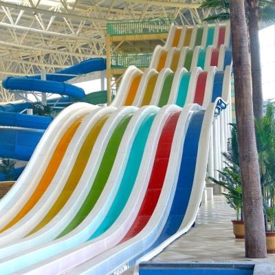 China Large Capacity Custom Waterslides High Speed Racing Waterslide for sale