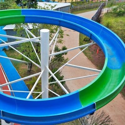 China Outdoor Fiberglass Super Open Spiral Slide Customized High Strength for sale