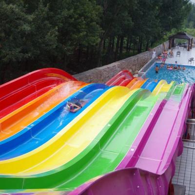 China Anti-statische regenboog kleurrijke waterslide voor volwassenen met SGS-certificering Te koop