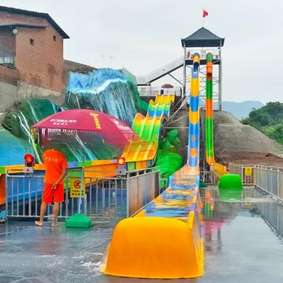 China Multicolored Adult Speed Water Slides Water Play Equipment Customizable for sale