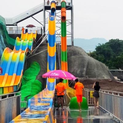 China High Speed Resort Water Slide Water Park Pool Slide 65m 60m Length for sale