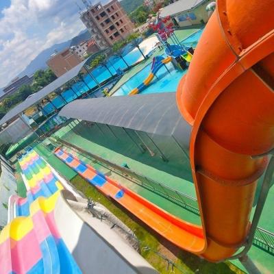 China Height 8m Crazy Surfer Water Slide High Speed Thrilling Water Slides Comfortable for sale