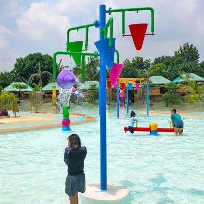 China Kinder Splash Pad Wasserpark Eimer Spiele Farbenfrohe UV-beständig zu verkaufen