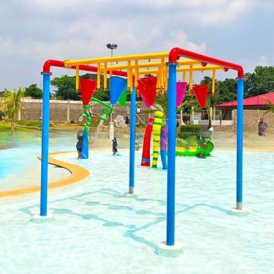 China Fiberglass Multiple Colored Water Park Buckets Amusement Water Park Spray Toys for sale