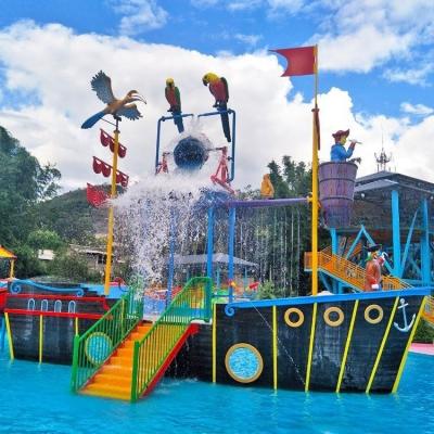 China Fiberglass Water Water Sprinkler Playground With Children Slides for sale