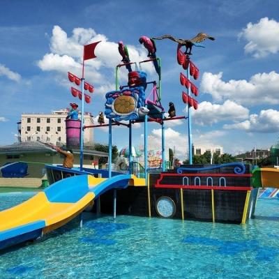 China Pirate Ship Water Slide Family Water Play Equipment Large Capacity for sale