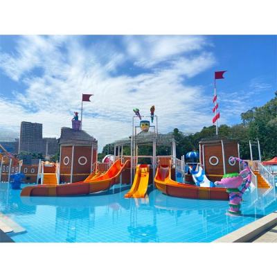 China Fantasy Water Park Pirate Ship Playground Colourful Deisgn  Weather Proof for sale