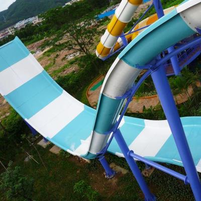 Chine Équipement de parc aquatique Fibre de verre Grand toboggan à eau boomerang à vendre