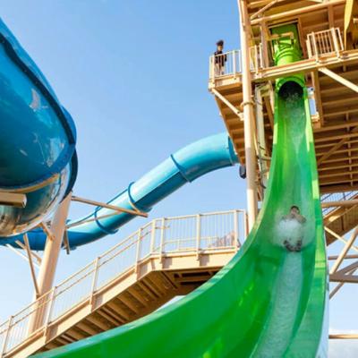 China Summer Water Park Attraction Big Water Play Equipment Customizable Speed Water Slides for sale