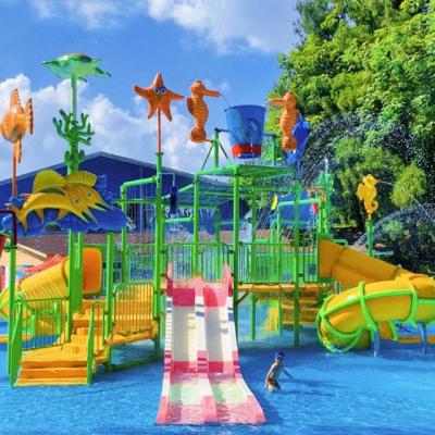 China Family Children Water Park Playground with Fiberglass Slide for Fun for sale