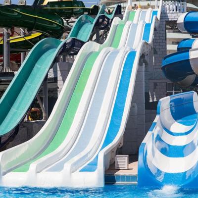 China Buiten waterpark speeltuin apparatuur zwembad combinatie glijbaan Te koop