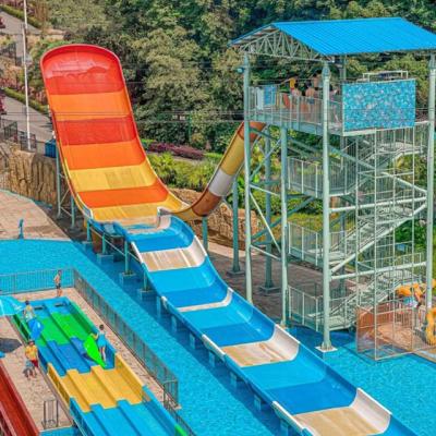 China Fiberglass Boomerang Water Slide Adults Aqua Play Equipment For Water Playground for sale