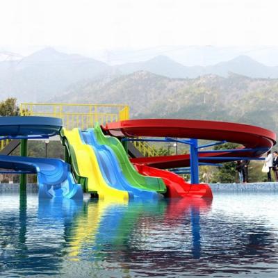 China Commercial Water Play Equipment Summer Outdoor Aqua Theme Park Water Sport Slide Spiral Slide for sale