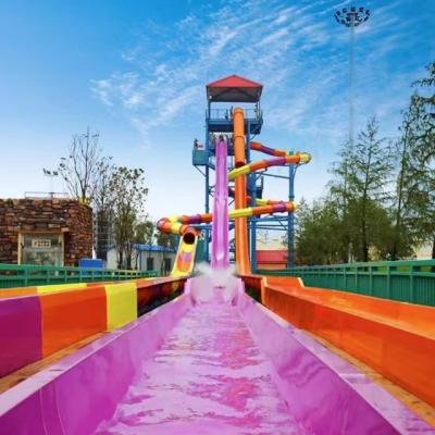 China Aqua Park Summer Water Games Play Equipment Big Fiberglass Slide for sale