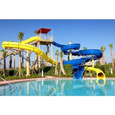 China Water Park Tube Slide Equipment Outdoor Playground Design Fiberglass Toboggan Slide for sale