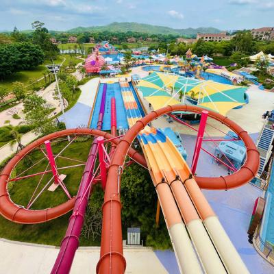 China Aqua Loop Speed Water Slide Fiberglass Body Slide for Theme Park Playground for sale