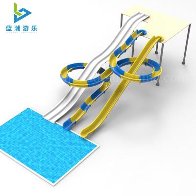 China Resort Water Park Swimming Pool Rainbow High Speed Combined Slides for Adult for sale