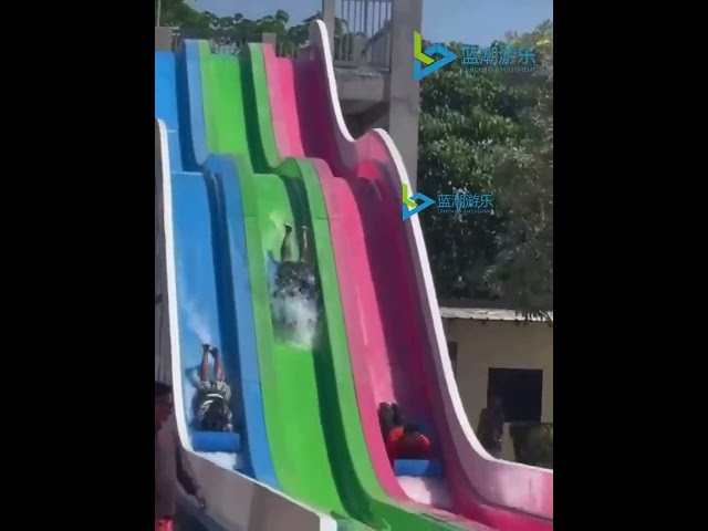 water amusement park equipment fiberglass water raft slide for aqua park