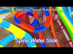 spiral water slide for amusement park fiberglass equipment for family fun customizable size