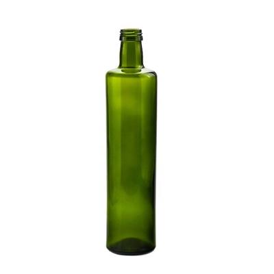 China Eco - Friendly 750ml Recyclable Dark Green Glass Olive Oil Bottle / Empty Bottle For Olive Oil With Cap for sale