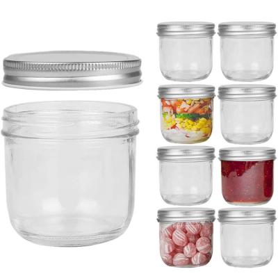 China Freshness Keeping Clear Around Empty Jam Jar Box And Lid Custom Sizes 10oz 300ml Labels Frutta del Prato for sale