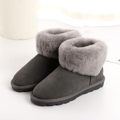 China Hot Selling Cheap Anti-slip Genuine Leather Snow Damping Boots Sheepskin Snow Boots for sale