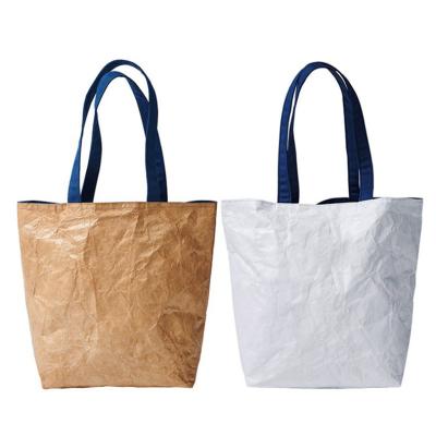 China Waterproof Washable Reusable Zipper Tote Custom Paper Tyvek Bag for sale