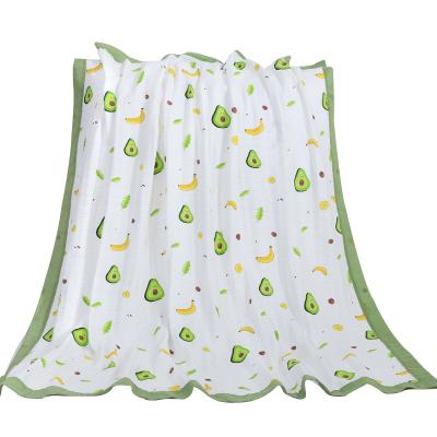 China Sustainable summer customized wholesale Bamboo cotton thin neonate bath blanket muslin swaddle blankets for sale