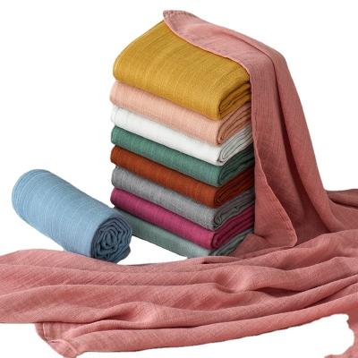 China Sustainable Customizable Baby 2 layer Bamboo Cotton Bath Blanket Summer thin bath towel newborn blanket for sale