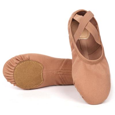 China Comfortable High Quality Canvas Dance Shoes Soft Elastic Canvas Ballet Dance Shoes for sale