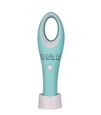 China Air Cooling Handheld Leafless Hot Indoor Personal Leafless Desktop Fan Three-speed Regulation Household Rechargeable Fan for sale