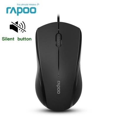 China Rapoo Gaming Mouse Original 100% Silent USB Wired Mouse For Computer Laptop for sale