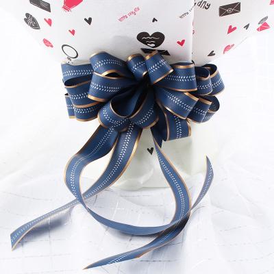 China Custom Printed Logo Satin Ribbon For Flower Gift Ribbon Wholesale Packaging for sale