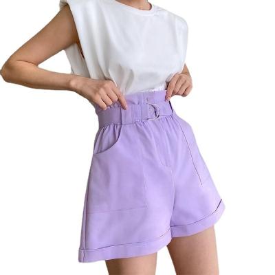 China Breathable summer 2022 summer casual short pants high belt French vacation soft style commuter temperament women's trousers for sale