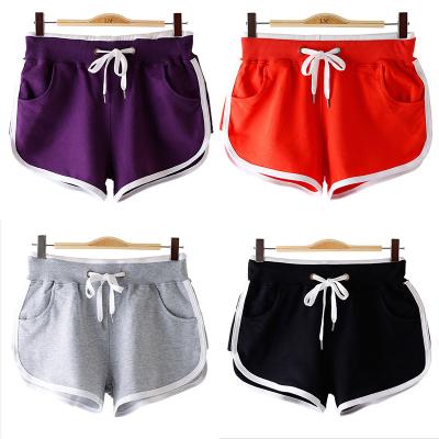 China Breathable Sports shorts female summer loose show thin large size white outside wear home leisure high waist cotton students running for sale