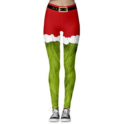 China Y028 Anti-Wrinkle Full Waist Print Leggings Pants Sexy Skinny Christmas Woman High Legging Pants for sale