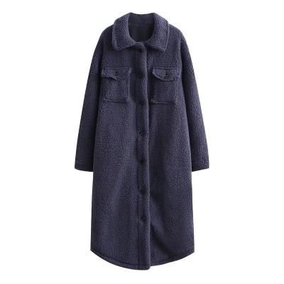 China Fashion Women's Winter Trench Jackets 19806 Slim Fit Coat Women's Long Woolen Jacket for sale