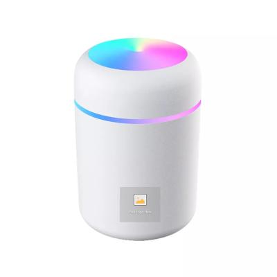 China Shine Mini 300ml H2O Humidifiers 2023 Mini 300ml H2o Light Cup Spray Humidifier Diffuser Car USB Aroma Essential Oil Diffuser Car USB Air Humidifier Dual Spray Portable Mist Humidifier for sale